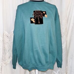 Topstitch Double Neck Grandma Crew